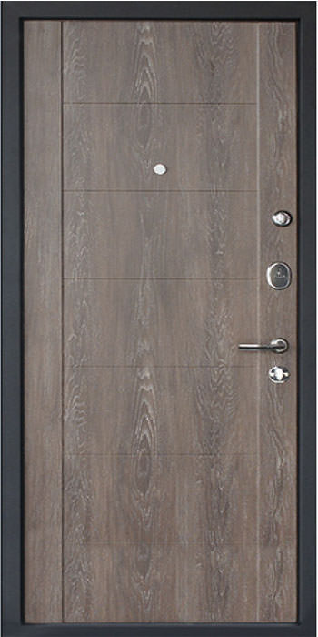Утепленная входная дверь Титан Мск Тop M-28, Серый металлик / DEFORM дуб шале корица